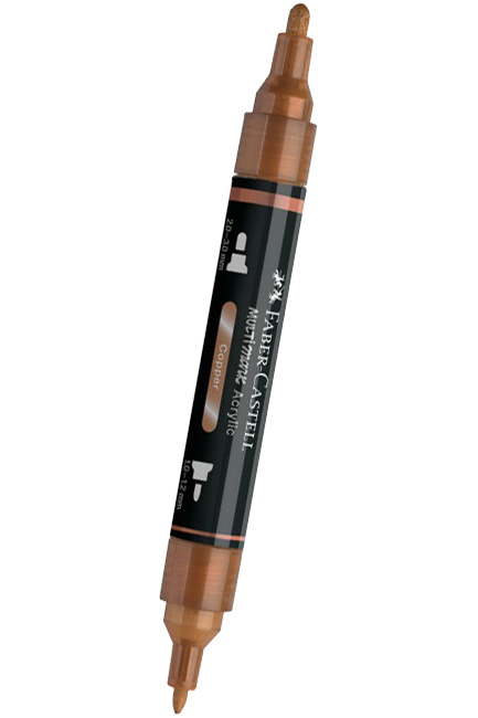 ΜΑΡΚΑΔΟΡΟΣ ΑΚΡΥΛΙΚΟΣ FABER ΜΕ ΔΙΠΛΗ ΜΥΤΗ 185952-COPPER