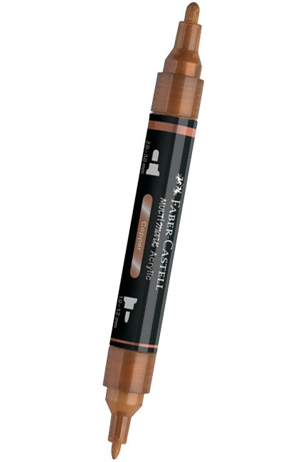 ΜΑΡΚΑΔΟΡΟΣ ΑΚΡΥΛΙΚΟΣ FABER ΜΕ ΔΙΠΛΗ ΜΥΤΗ 185952-COPPER