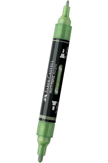 ΜΑΡΚΑΔΟΡΟΣ ΑΚΡΥΛΙΚΟΣ FABER ΜΕ ΔΙΠΛΗ ΜΥΤΗ 185994-METALLIC SAGE