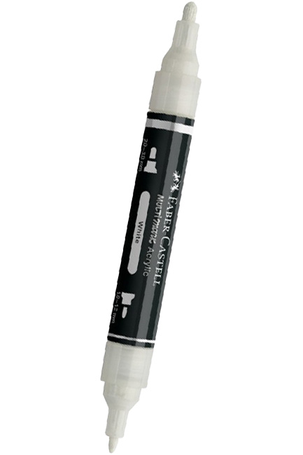 ΜΑΡΚΑΔΟΡΟΣ ΑΚΡΥΛΙΚΟΣ FABER ΜΕ ΔΙΠΛΗ ΜΥΤΗ 185901-WHITE
