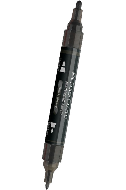ΜΑΡΚΑΔΟΡΟΣ ΑΚΡΥΛΙΚΟΣ FABER ΜΕ ΔΙΠΛΗ ΜΥΤΗ 185998-GLOSSY BLACK