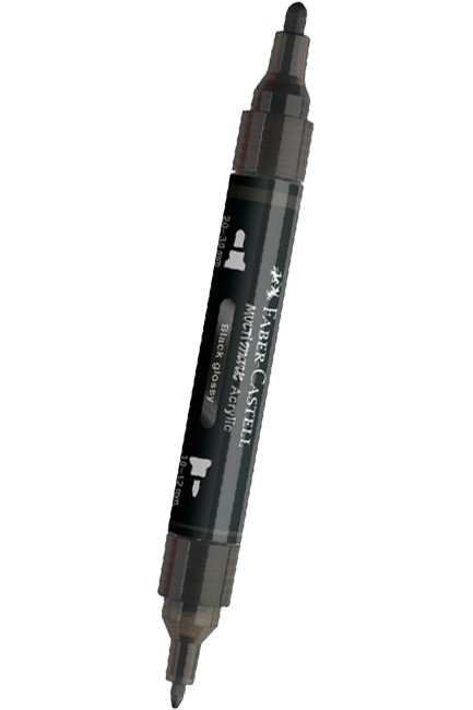 ΜΑΡΚΑΔΟΡΟΣ ΑΚΡΥΛΙΚΟΣ FABER ΜΕ ΔΙΠΛΗ ΜΥΤΗ 185998-GLOSSY BLACK