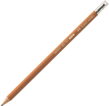 ΜΟΛΥΒΙ FABER NATURAL 111713 B ΜΕ ΓΟΜΑ