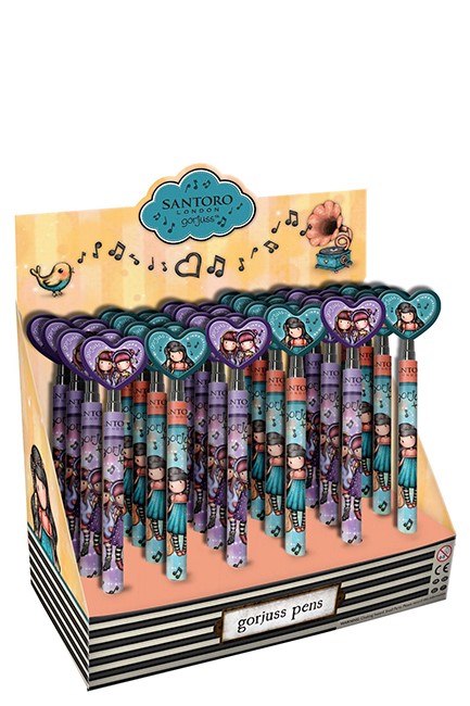 ΣΤΥΛΟ FΑΝCΥ GORJUSS 1034GJD02 ΜΕ TOPPER ΚΑΡΔΙΑ MELODIES