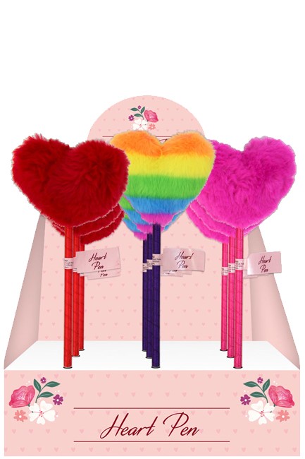 ΣΤΥΛΟ FANCY VALENTINE ΚΑΡΔΙΕΣ FLUFFY