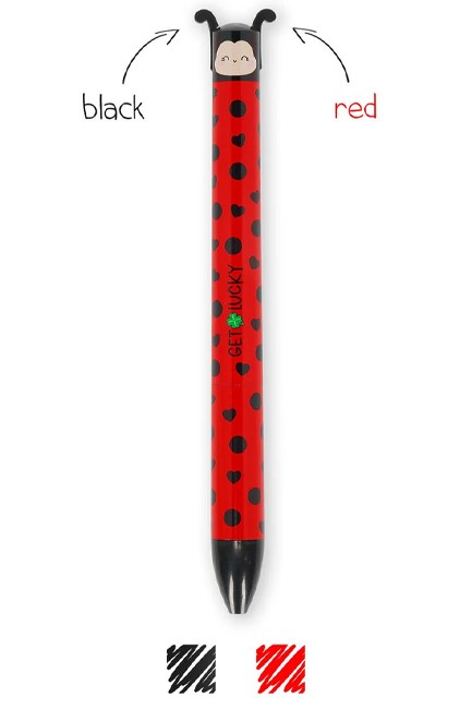 ΣΤΥΛΟ FANCY LEGAMI CLICK & CLACK CLICK0030 ΔΥΟ ΧΡΩΜΑΤΩΝ LADYBUG GET LUCKY