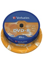 DVD-R 4.7GΒ*16 25ΤΕΜ.VΕRΒΑΤΙΜ 43522