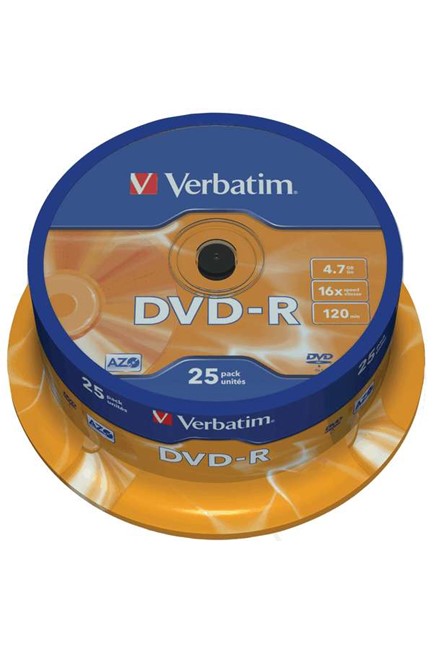 DVD-R 4.7GΒ*16 25ΤΕΜ.VΕRΒΑΤΙΜ 43522