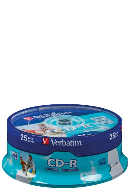 CD-R 80'700MB*52 PRINTABLE VERBATIM 25TEM.43439