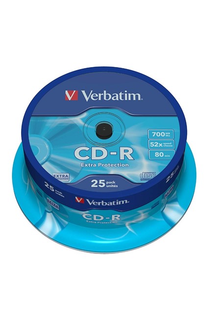 CD-R 80'700MB*52 VERBATIM SPINDLE 25TEM.43432