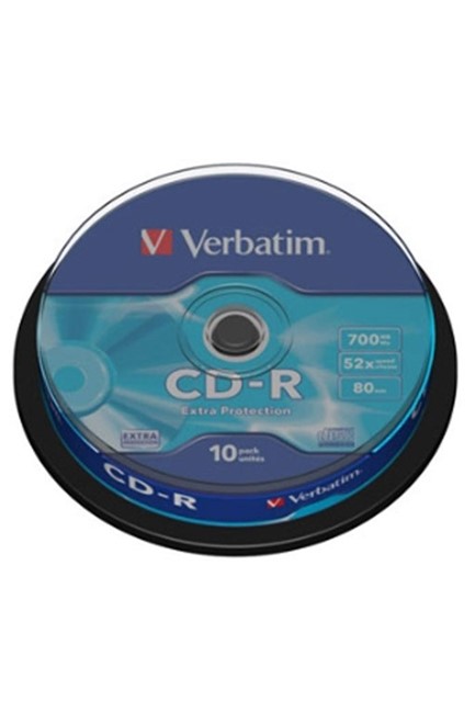 CD-R 80'700MB*52 VERBATIM SPINDLE 10TEM.43437