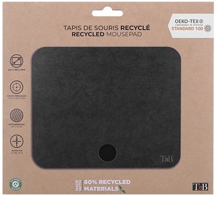 MOUSE PAD Τ'ΝΒ TBTSECO BIODEGRADABLE ECO FRIENDLY MOUSE PAD BLACK