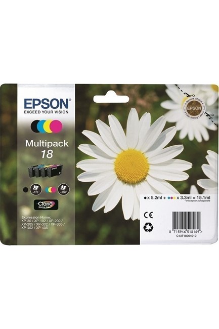 ΜΕΛΑΝΙ INKJET EPSON N.18 MULTIPACK (ΒLΑCΚ-CΥΑΝ-ΜΑGΕΝΤΑ-ΥΕLLΟW) (DΑΙSΥ)