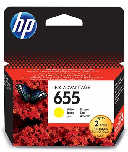 ΜΕΛΑΝΙ INKJET HEWLETT PACKARD N.655 YELLOW CZ112A