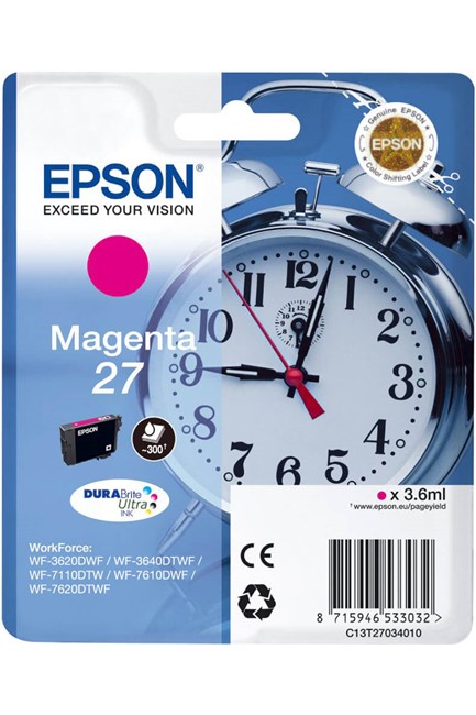 ΜΕΛΑΝΙ INKJET EPSON N.27 MAGENTA T2703 (CLOCK)