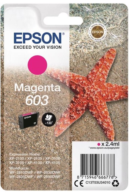 ΜΕΛΑΝΙ INKJET EPSON N.603 MAGENTA T03U3 (STAR FISH)