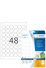 ΕΤΙΚΕΤΕΣ INKJET/LASER/COPIER ΣΤΡΟΓΓΥΛΕΣ 30mm.25Φ.HERMA MOVABLES 4387