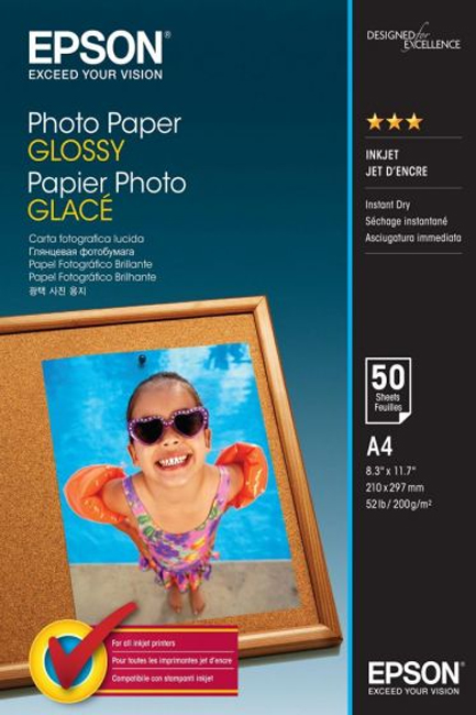 ΧΑΡΤΙ INKJET Α4 PHOTO GLOSSY 200γρ.50Φ.EPSON S042539