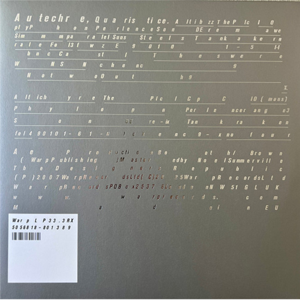 AUTECHRE - QUARISTICE