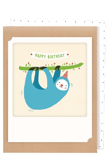 ΚΑΡΤΑΚΙ PICKMOTION ΜΟΝΟ HAPPY BIRTHDAY SLOTH