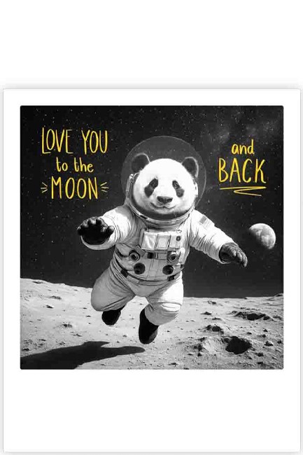 ΚΑΡΤΑ PICKMOTION ΜΟΝΗ LOVE YOU TO THE MOON AND BACK PANDA