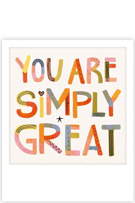 ΚΑΡΤΑΚΙ PICKMOTION ΜΟΝΟ YOU ARE SIMPLY GREAT
