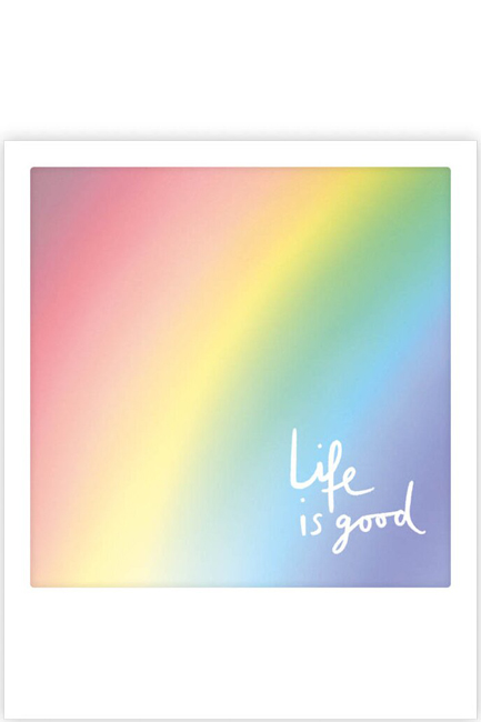 ΚΑΡΤΑ PICKMOTION ΜΟΝΗ LIFE IS GOOD RAINBOW