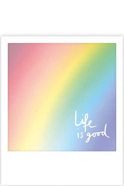 ΚΑΡΤΑ PICKMOTION ΜΟΝΗ LIFE IS GOOD RAINBOW