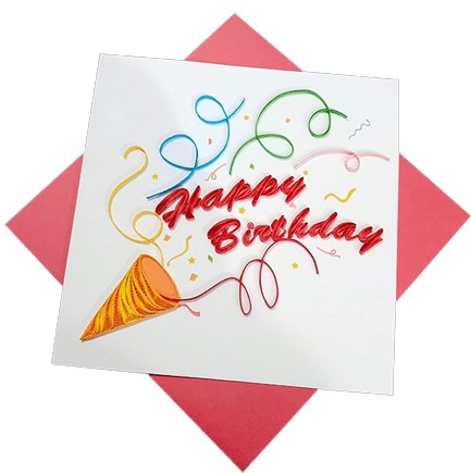 ΚΑΡΤΑ ΕΥΧΕΤΗΡΙΑ QUILLING FILIGRANA ΓΕΝΕΘΛΙΩΝ PARTY