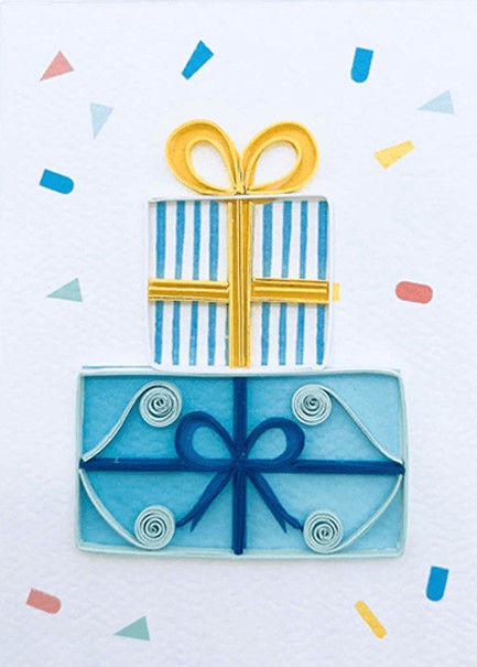 ΚΑΡΤΑΚΙ ΕΥΧΕΤΗΡΙΟ QUILLING FILIGRANA ΜΝ004 ΔΩΡΑ ΜΠΛΕ