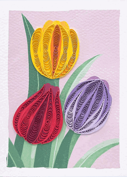 ΚΑΡΤΑΚΙ ΕΥΧΕΤΗΡΙΟ QUILLING FILIGRANA ΜΝ007 ΤΟΥΛΙΠΕΣ