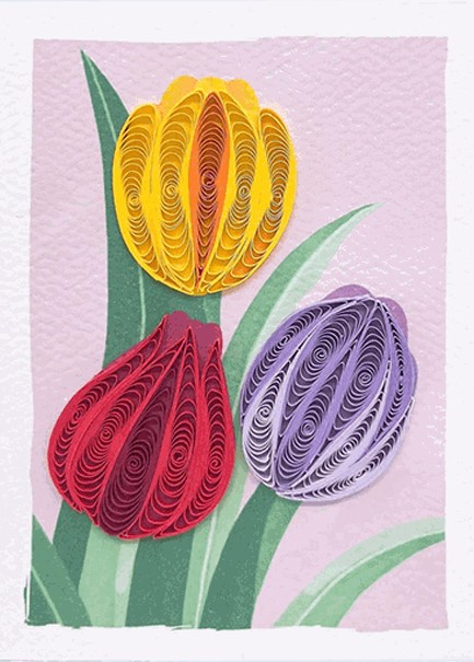 ΚΑΡΤΑΚΙ ΕΥΧΕΤΗΡΙΟ QUILLING FILIGRANA ΜΝ007 ΤΟΥΛΙΠΕΣ