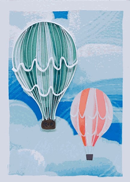 ΚΑΡΤΑΚΙ ΕΥΧΕΤΗΡΙΟ QUILLING FILIGRANA ΜΝ009 ΑΕΡΟΣΤΑΤΑ