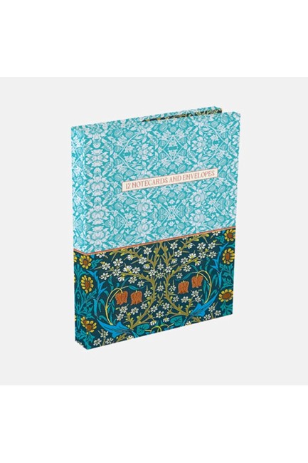 ΚΑΡΤΑ ΕΥΧΕΤΗΡΙΑ ΣΕΤ 12ΤΕΜ.ΜΕ ΦΑΚΕΛΟ THE GIFTED STATIONERY WILLIAM MORRIS-BLACKTHORN B