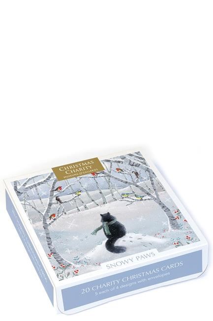 ΚΑΡΤΑ ΕΥΧΕΤΗΡΙΑ XMAS ΣΕΤ 20ΤΕΜ.ΜΕ ΦΑΚΕΛΟ MUSEUMS & GALLERIES SNOWY PAWS