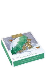 ΚΑΡΤΑ ΕΥΧΕΤΗΡΙΑ XMAS ΣΕΤ 20ΤΕΜ.ΜΕ ΦΑΚΕΛΟ MUSEUMS & GALLERIES BUNNIES IN THE SNOW