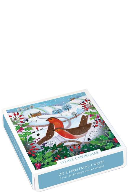 ΚΑΡΤΑ ΕΥΧΕΤΗΡΙΑ XMAS ΣΕΤ 20ΤΕΜ.ΜΕ ΦΑΚΕΛΟ MUSEUMS & GALLERIES WHITE CHRISTMAS