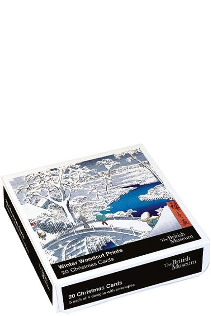 ΚΑΡΤΑ ΕΥΧΕΤΗΡΙΑ XMAS ΣΕΤ 20ΤΕΜ.ΜΕ ΦΑΚΕΛΟ BRITISH MUSEUM WINTER WOODCUT PRINTS