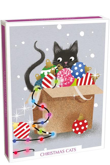 ΚΑΡΤΑ ΕΥΧΕΤΗΡΙΑ XMAS ΣΕΤ 16ΤΕΜ.ΜΕ ΦΑΚΕΛΟ MUSEUMS & GALLERIES CHRISTMAS CATS