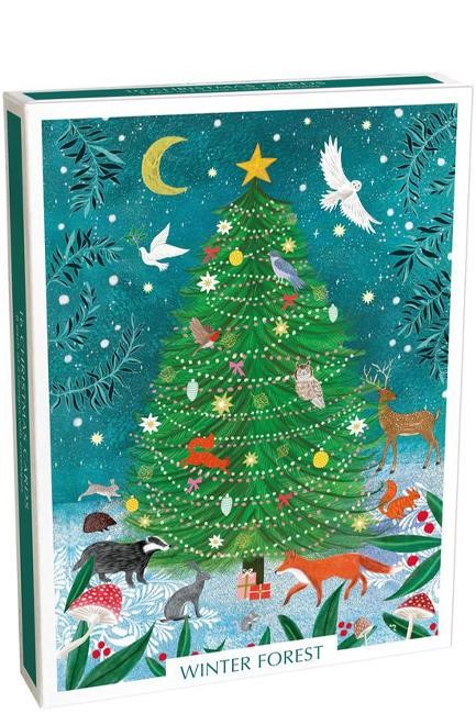 ΚΑΡΤΑ ΕΥΧΕΤΗΡΙΑ XMAS ΣΕΤ 16ΤΕΜ.ΜΕ ΦΑΚΕΛΟ MUSEUMS & GALLERIES WINTER FOREST