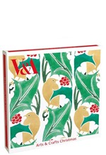 ΚΑΡΤΑ ΕΥΧΕΤΗΡΙΑ XMAS ΣΕΤ 12ΤΕΜ.ΜΕ ΦΑΚΕΛΟ V&A ARTS AND CRAFTS CHRISTMAS