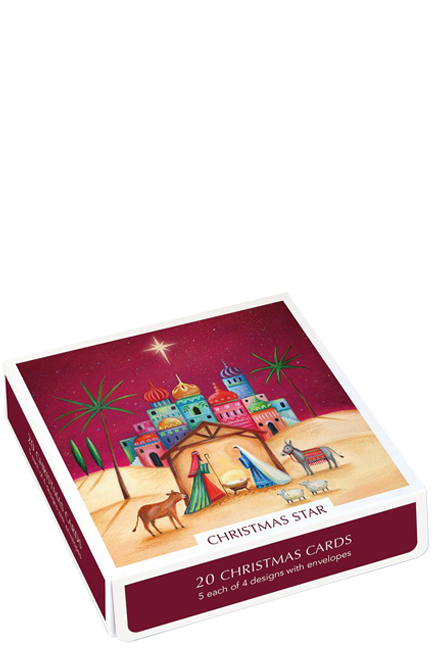 ΚΑΡΤΑ ΕΥΧΕΤΗΡΙΑ XMAS ΣΕΤ 20ΤΕΜ.ΜΕ ΦΑΚΕΛΟ MUSEUMS & GALLERIES CHRISTMAS STAR