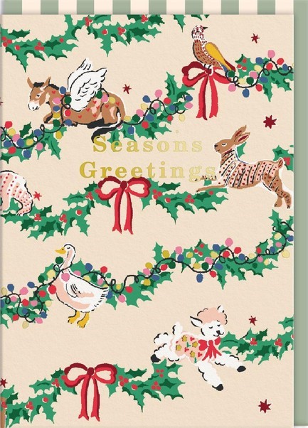 ΚΑΡΤΑ XMAS OHH DEER SEASONS GREETINGS FESTIVE ANIMALS 9702