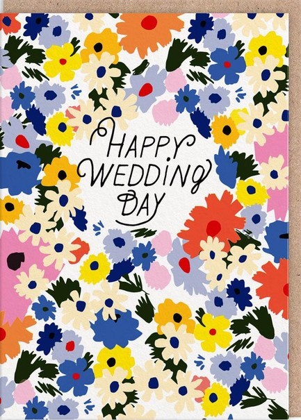 ΚΑΡΤΑ OHH DEER HAPPY WEDDING DAY FLORAL 9811