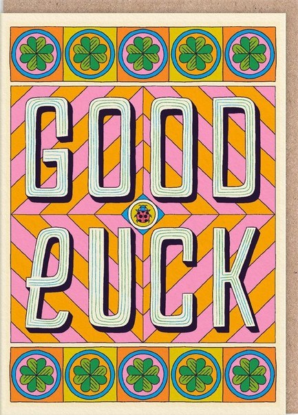 ΚΑΡΤΑ OHH DEER GOOD LUCK TYPOGRAPHIC 9829
