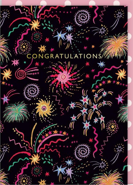 ΚΑΡΤΑ OHH DEER FIREWORKS CONGRATULATIONS 9824