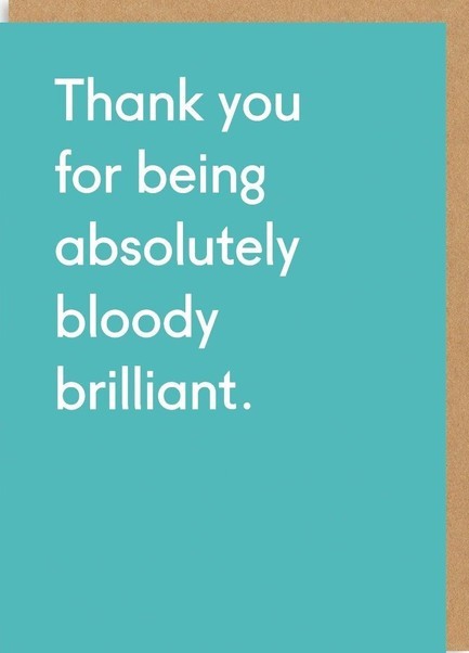 ΚΑΡΤΑ OHH DEER THANK YOU BEING BLOODY BRILLIANT 3664