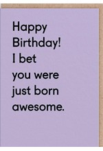 ΚΑΡΤΑ OHH DEER HAPPY BIRTHDAY YOU WERE BORN AWESOME 6641