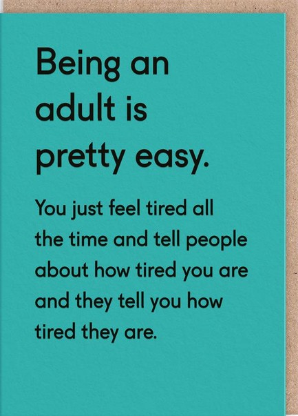 ΚΑΡΤΑ OHH DEER BEING AN ADULT IS PRETTY EASY 3395