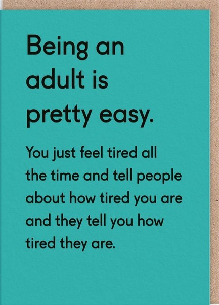 ΚΑΡΤΑ OHH DEER BEING AN ADULT IS PRETTY EASY 3395